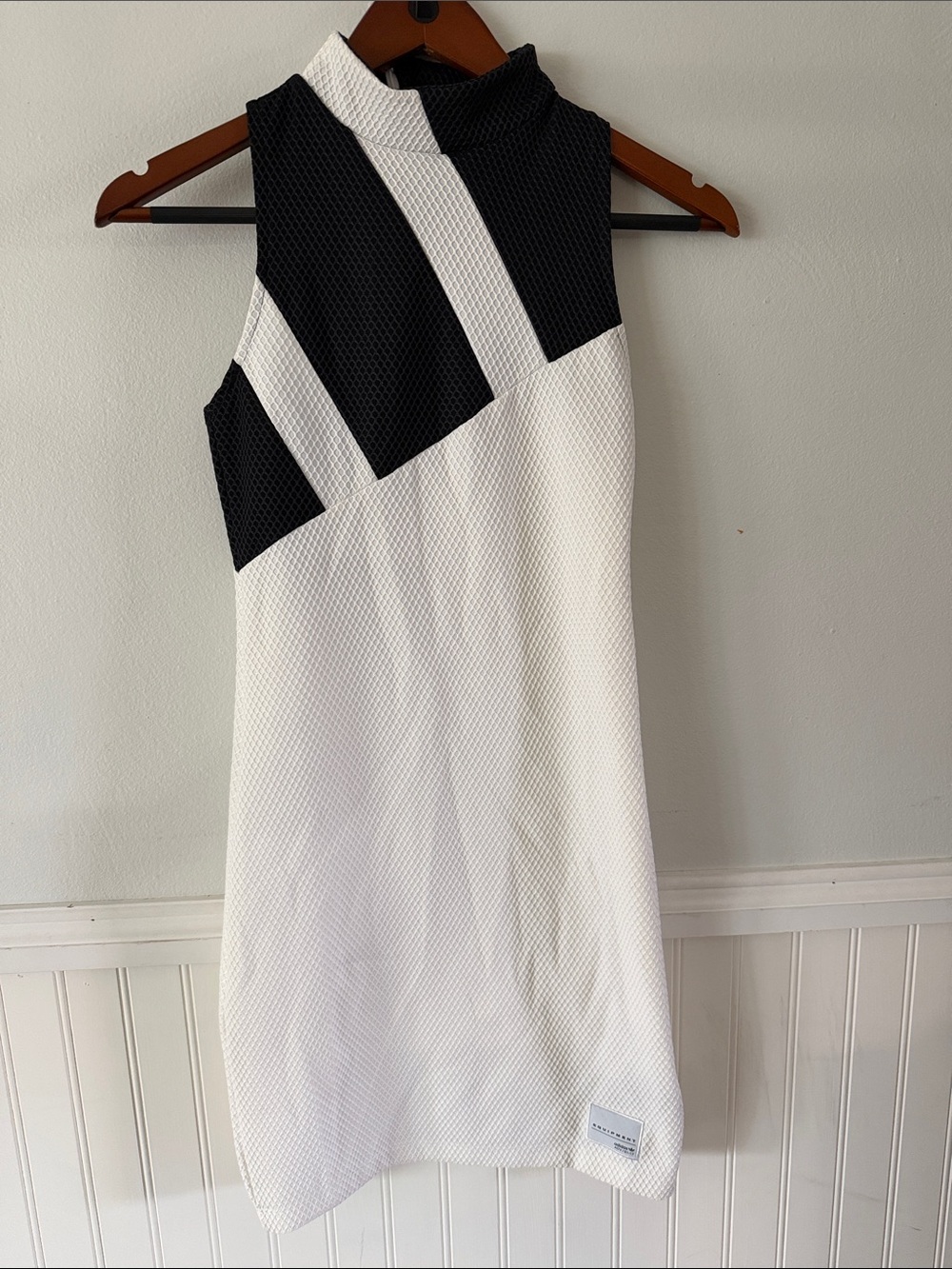 adidas Black and White Colorblock Mini bodycon Dress